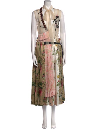 Simone Rocha Floral Print Midi Length Dress