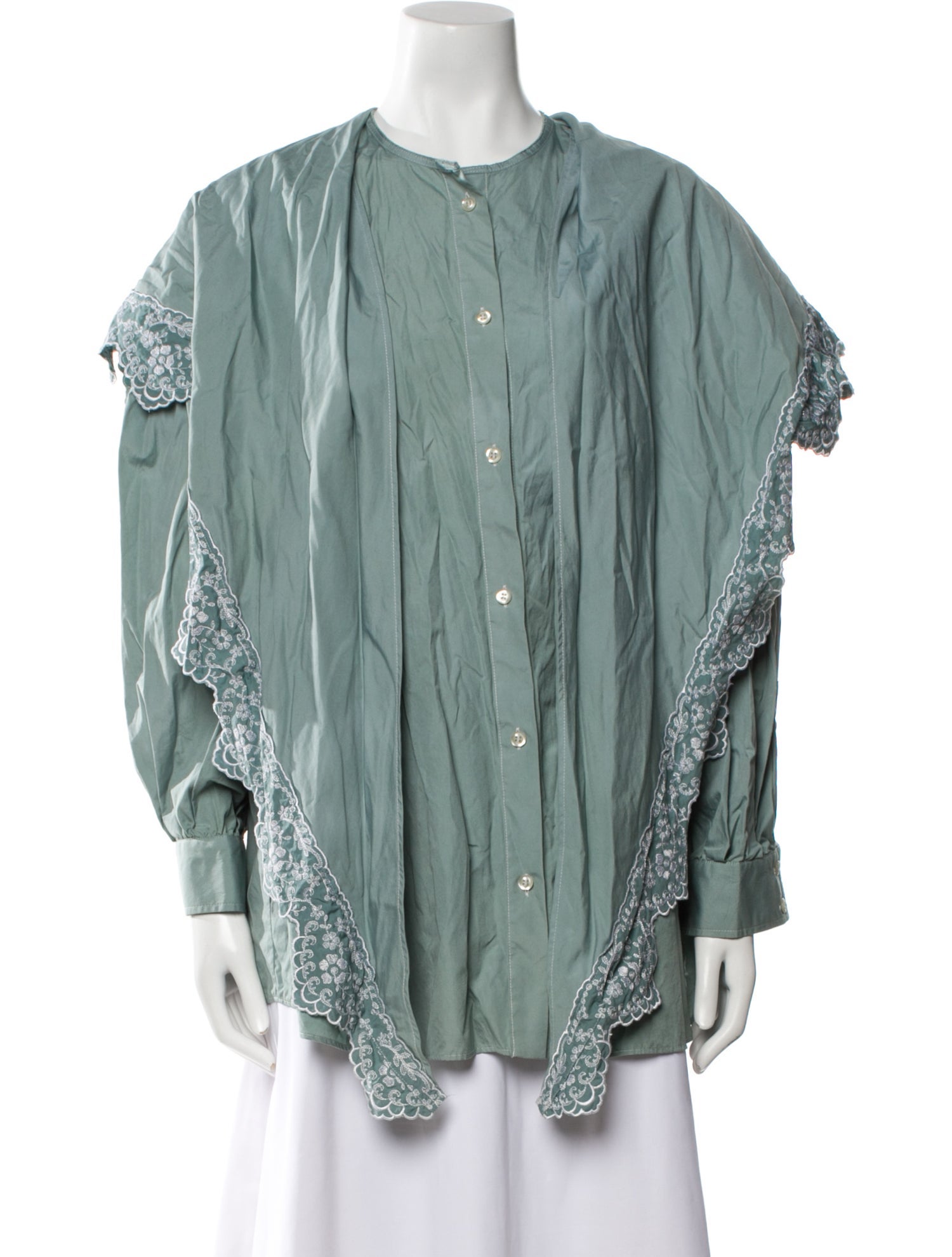 Simone Rocha Striped Crew Neck Blouse