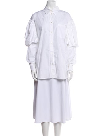 Simone Rocha Long Sleeve Button-Up Top