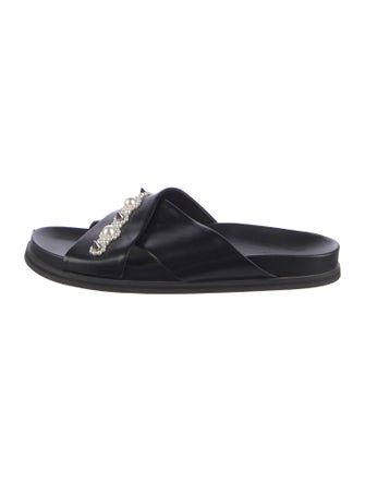 Simone Rocha Leather Studded Accents Slides