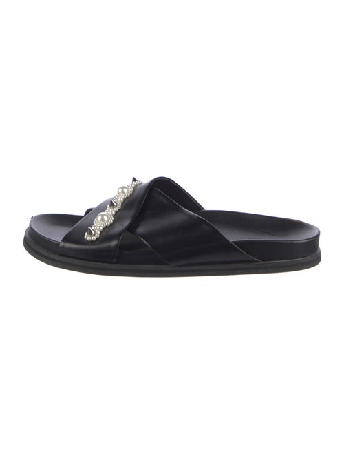 Simone Rocha Leather Studded Accents Slides