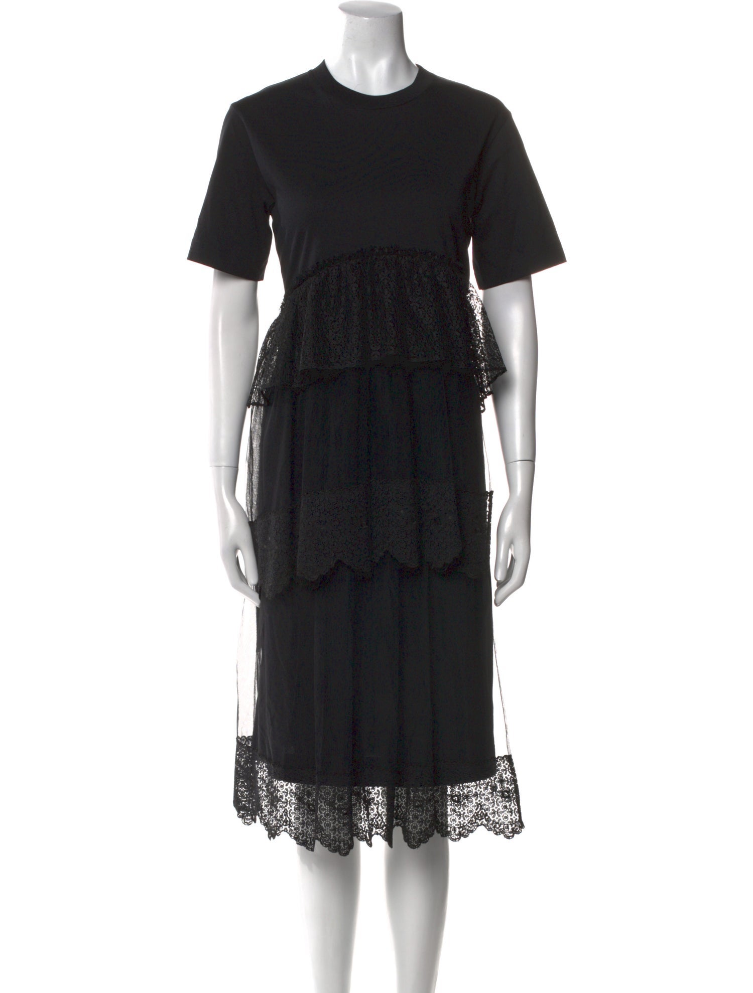 Simone Rocha Crew Neck Midi Length Dress