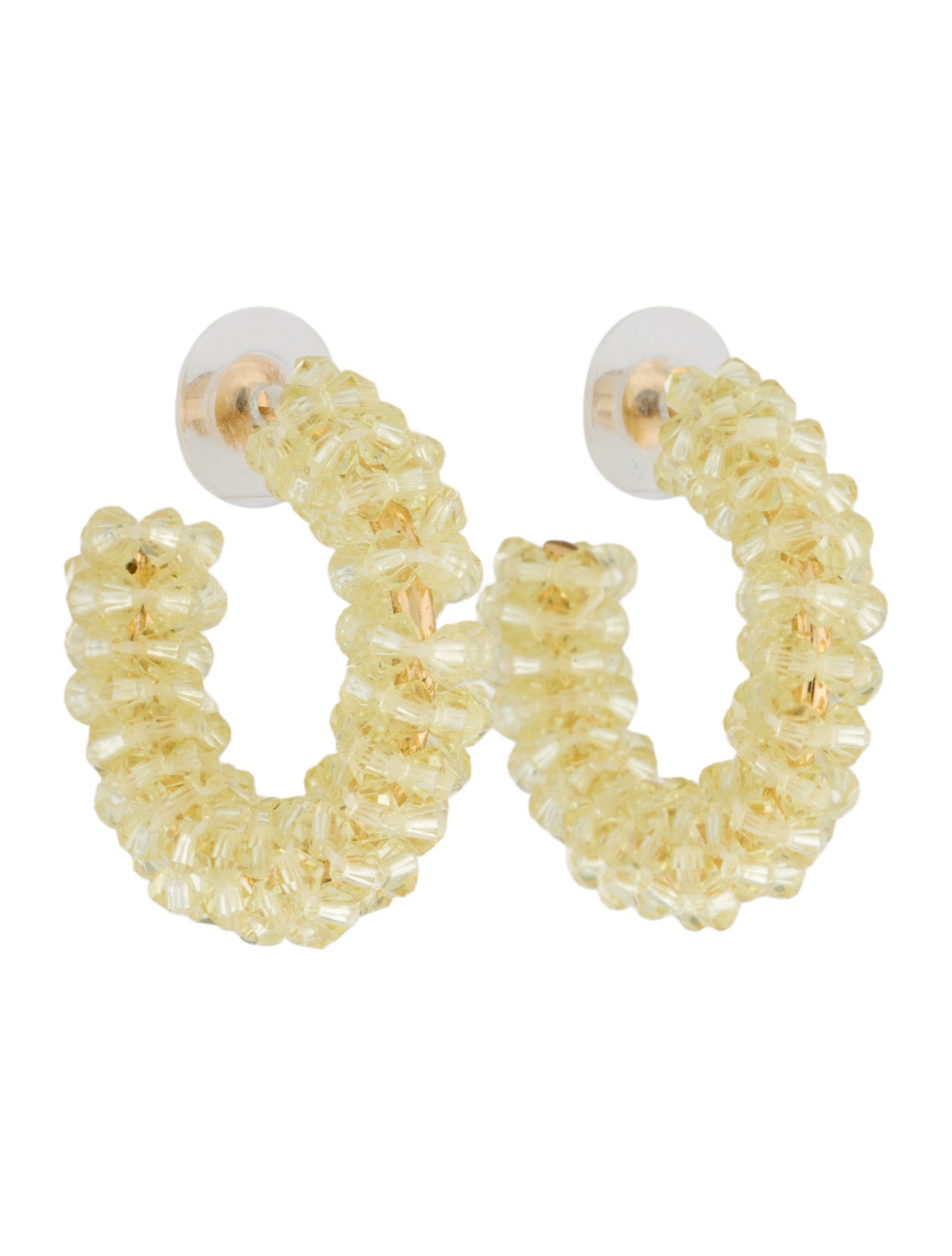 Simone Rocha Crystal Small Beaded Hoop Earrings