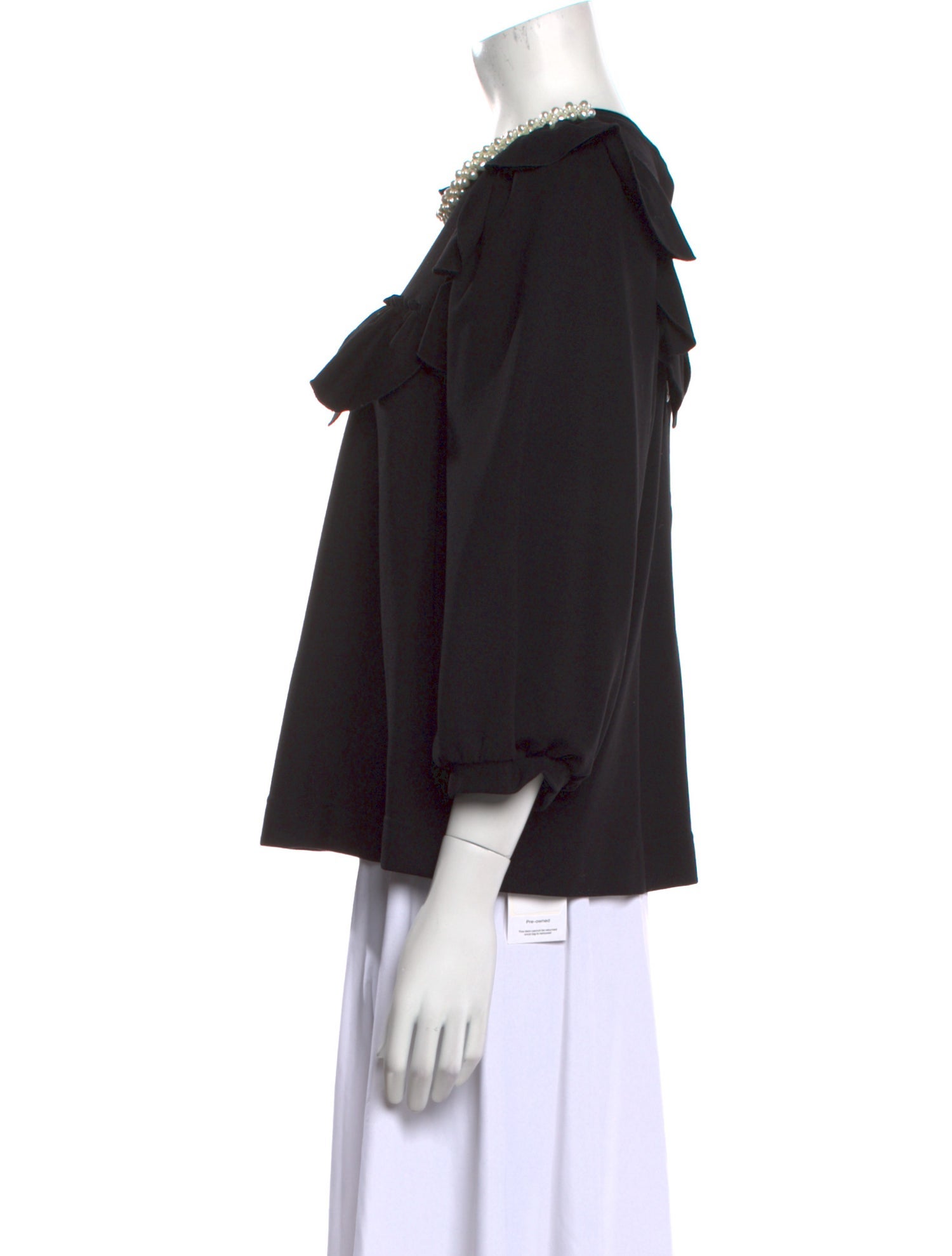 Simone Rocha Linen Crew Neck Blouse