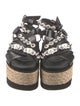 Simone Rocha Faux Pearl Accents Leather Espadrilles
