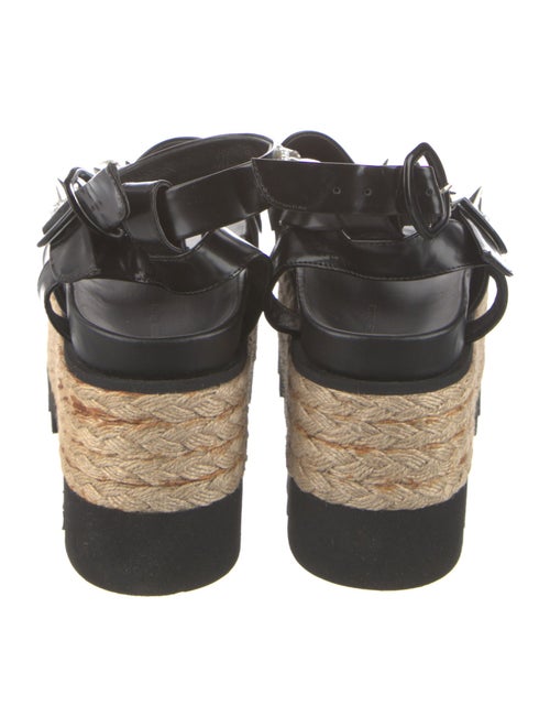 Simone Rocha Faux Pearl Accents Leather Espadrilles