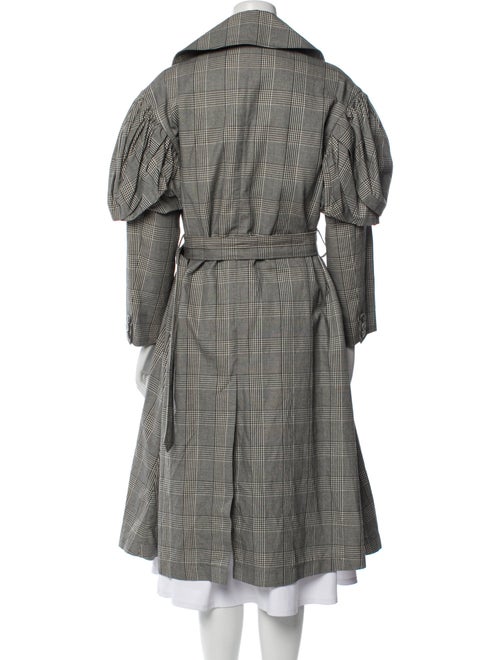 Simone Rocha Plaid Print Trench Coat