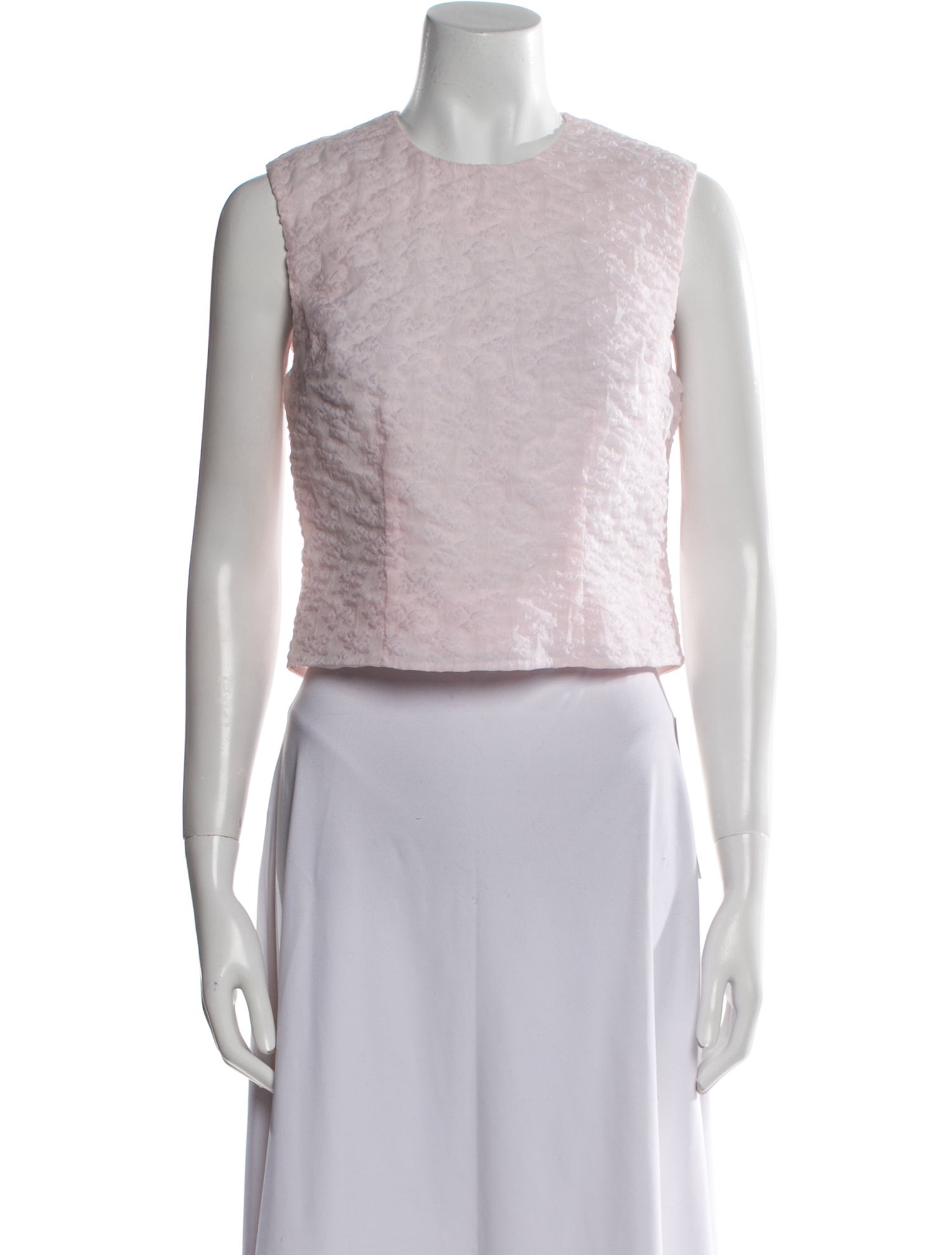 Simone Rocha Crew Neck Sleeveless Crop Top
