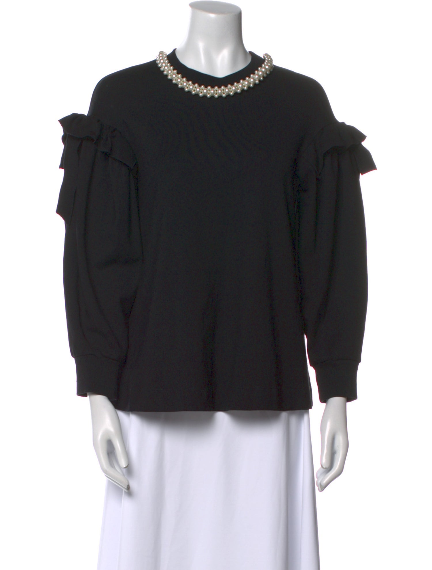 Simone Rocha Crew Neck Three-Quarter Sleeve Sweatshirt