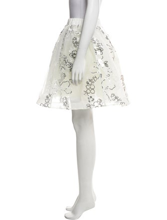 Simone Rocha Floral Print Knee-Length Skirt