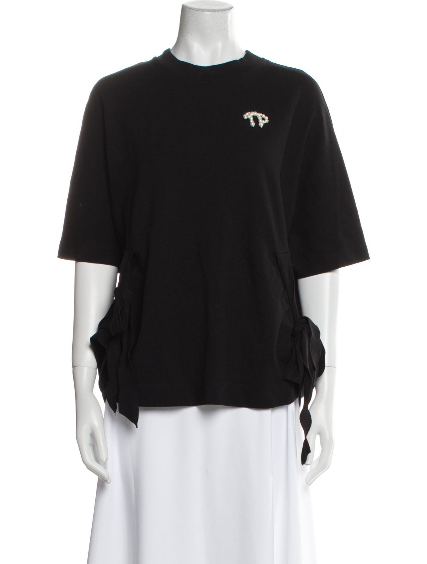 Simone Rocha Crew Neck Three-Quarter Sleeve T-Shirt