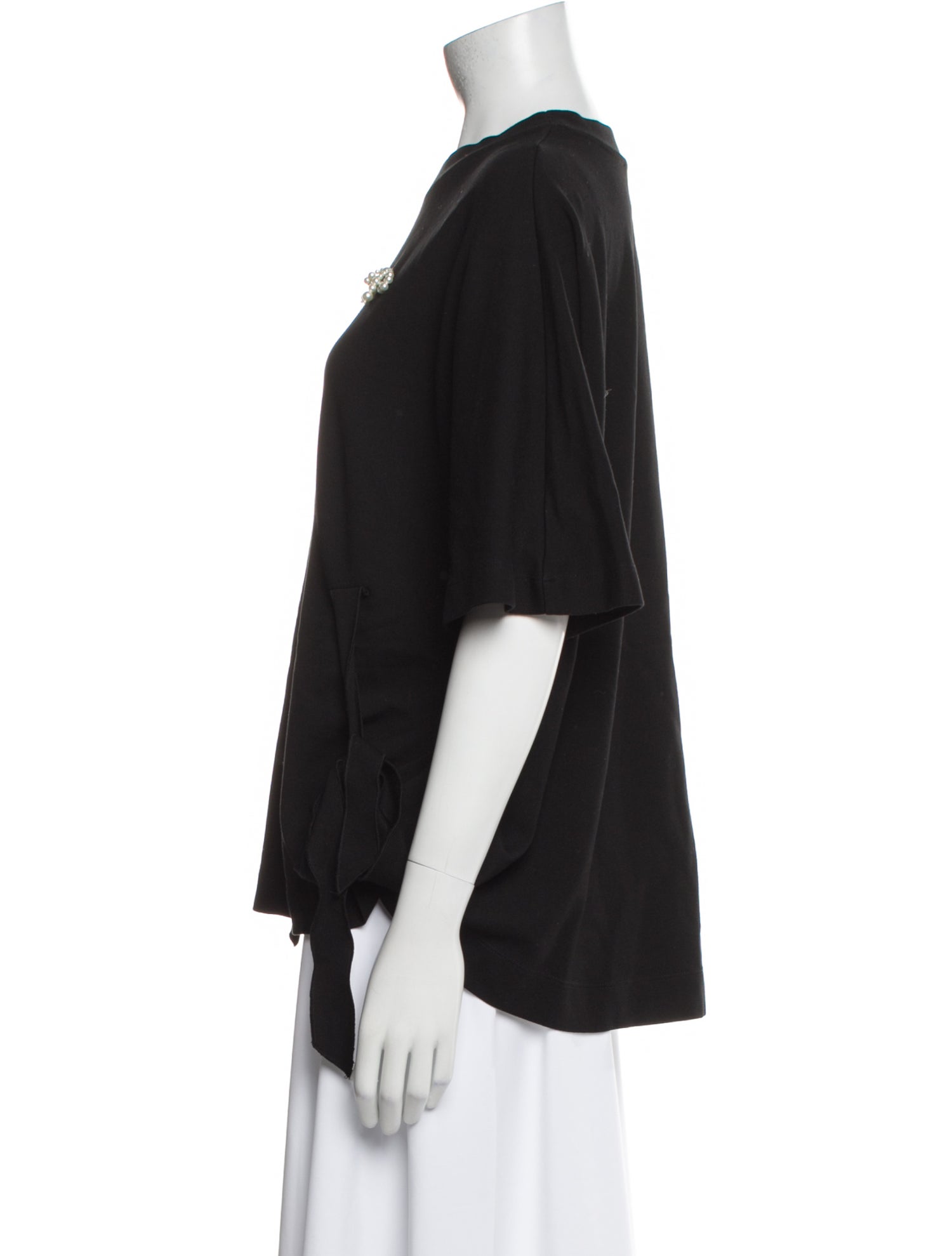 Simone Rocha Crew Neck Three-Quarter Sleeve T-Shirt