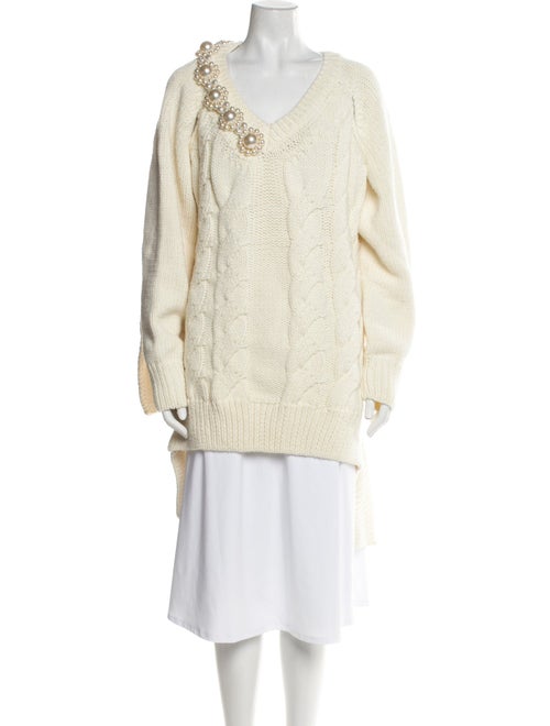 Simone Rocha Alpaca V-Neck Sweater