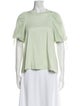 Simone Rocha Scoop Neck Short Sleeve Blouse