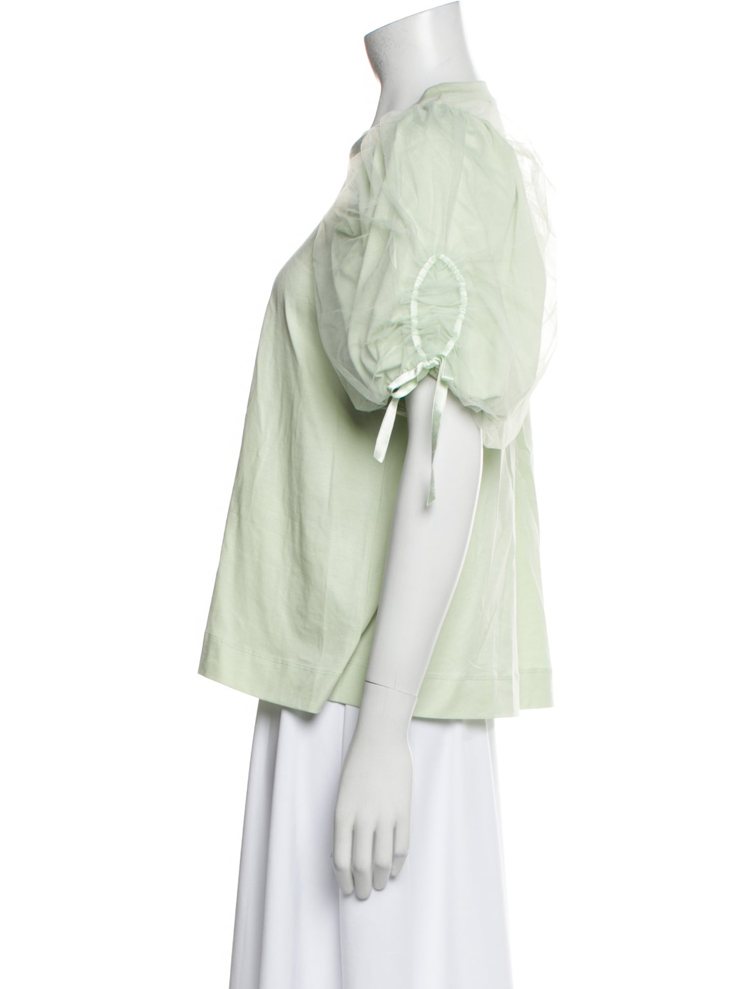 Simone Rocha Scoop Neck Short Sleeve Blouse