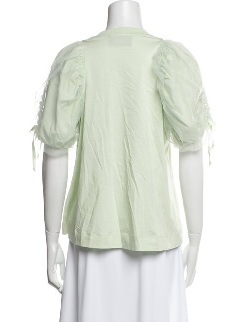 Simone Rocha Scoop Neck Short Sleeve Blouse