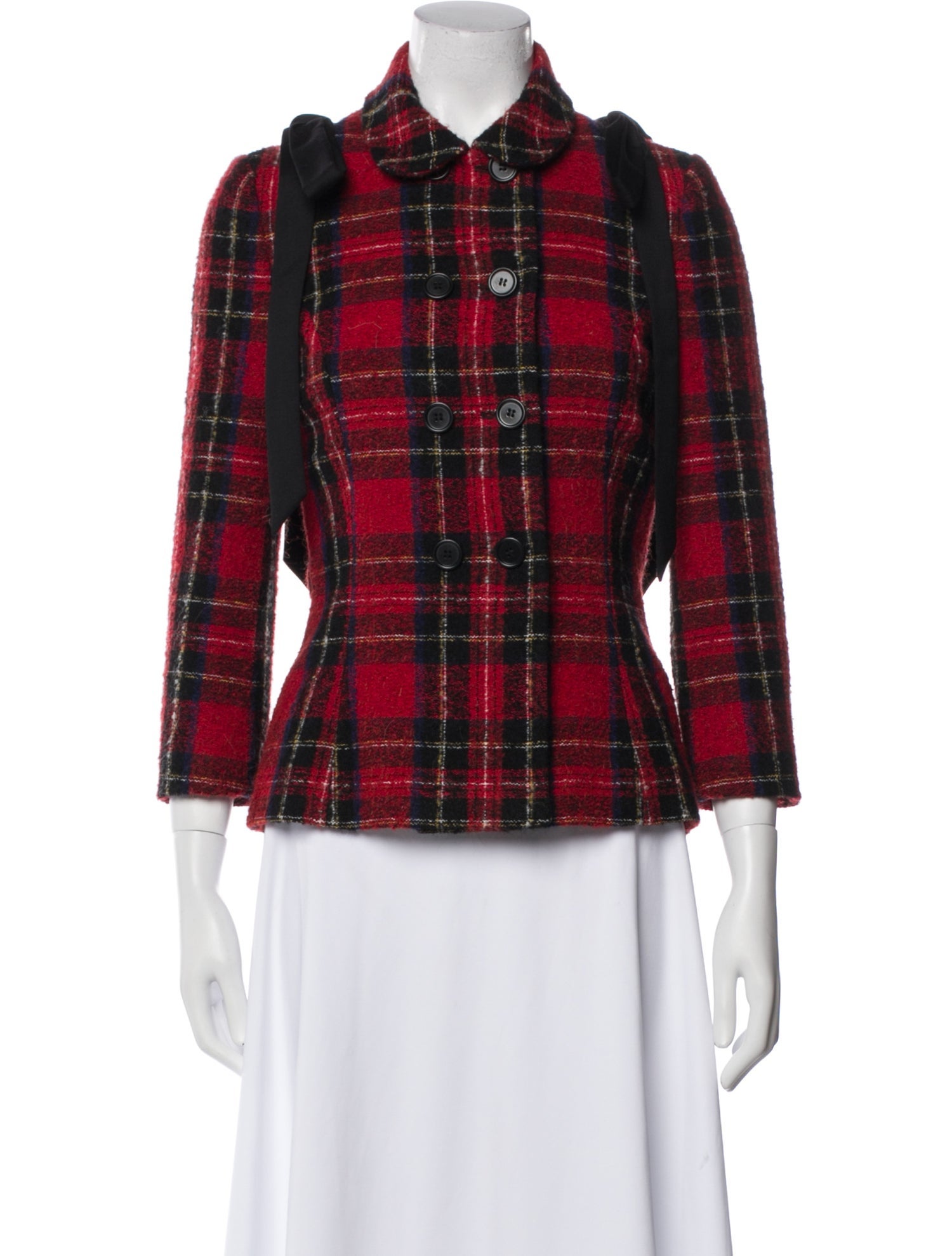 Simone Rocha Plaid Print Jacket