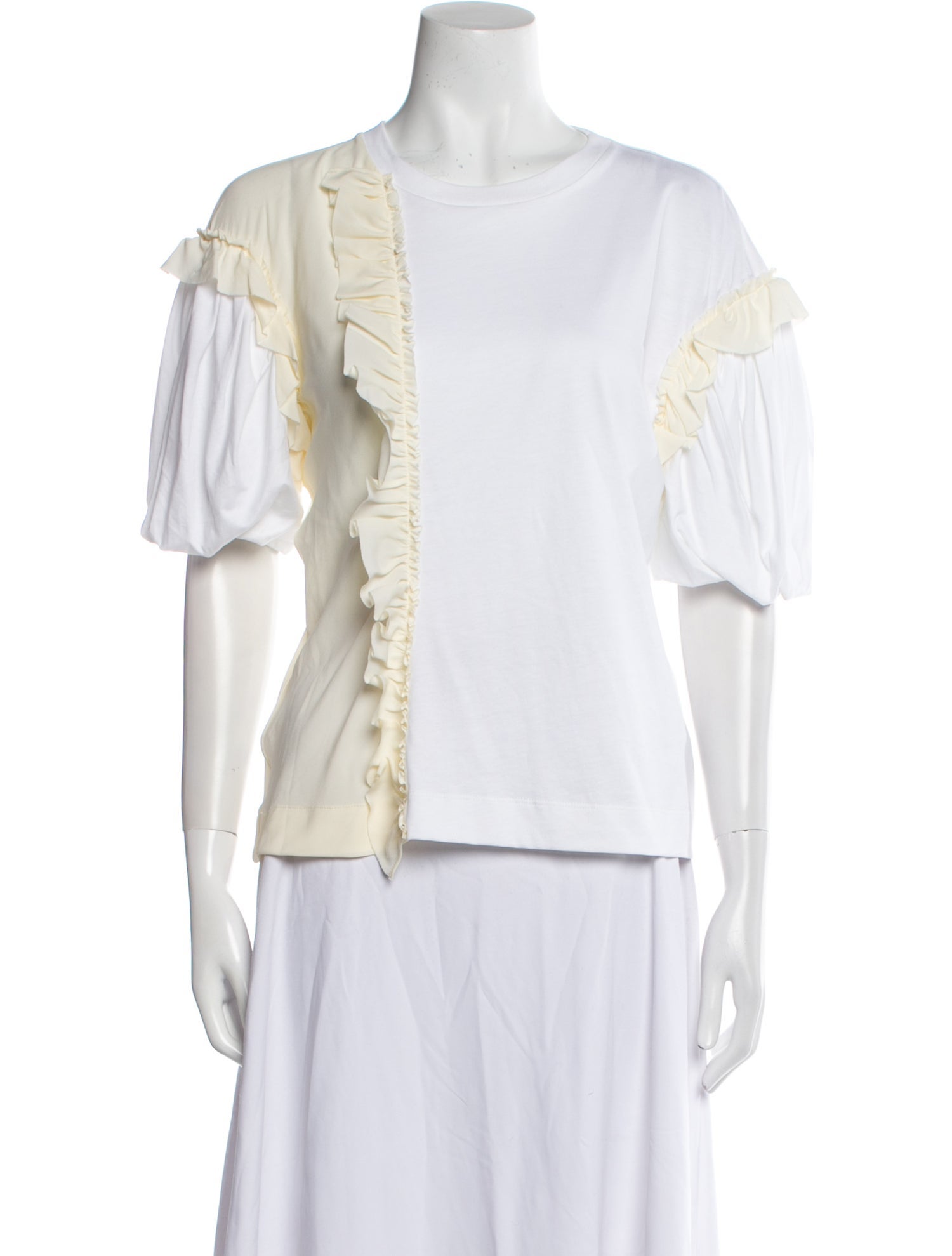 Simone Rocha Bateau Neckline Short Sleeve Blouse
