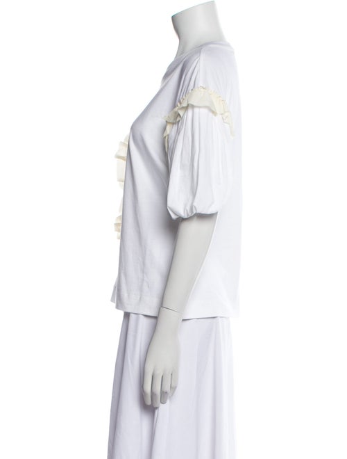 Simone Rocha Bateau Neckline Short Sleeve Blouse