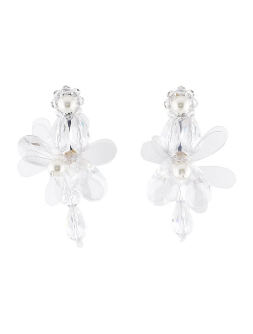 Simone Rocha Faux Pearl & Crystal Drop Earrings