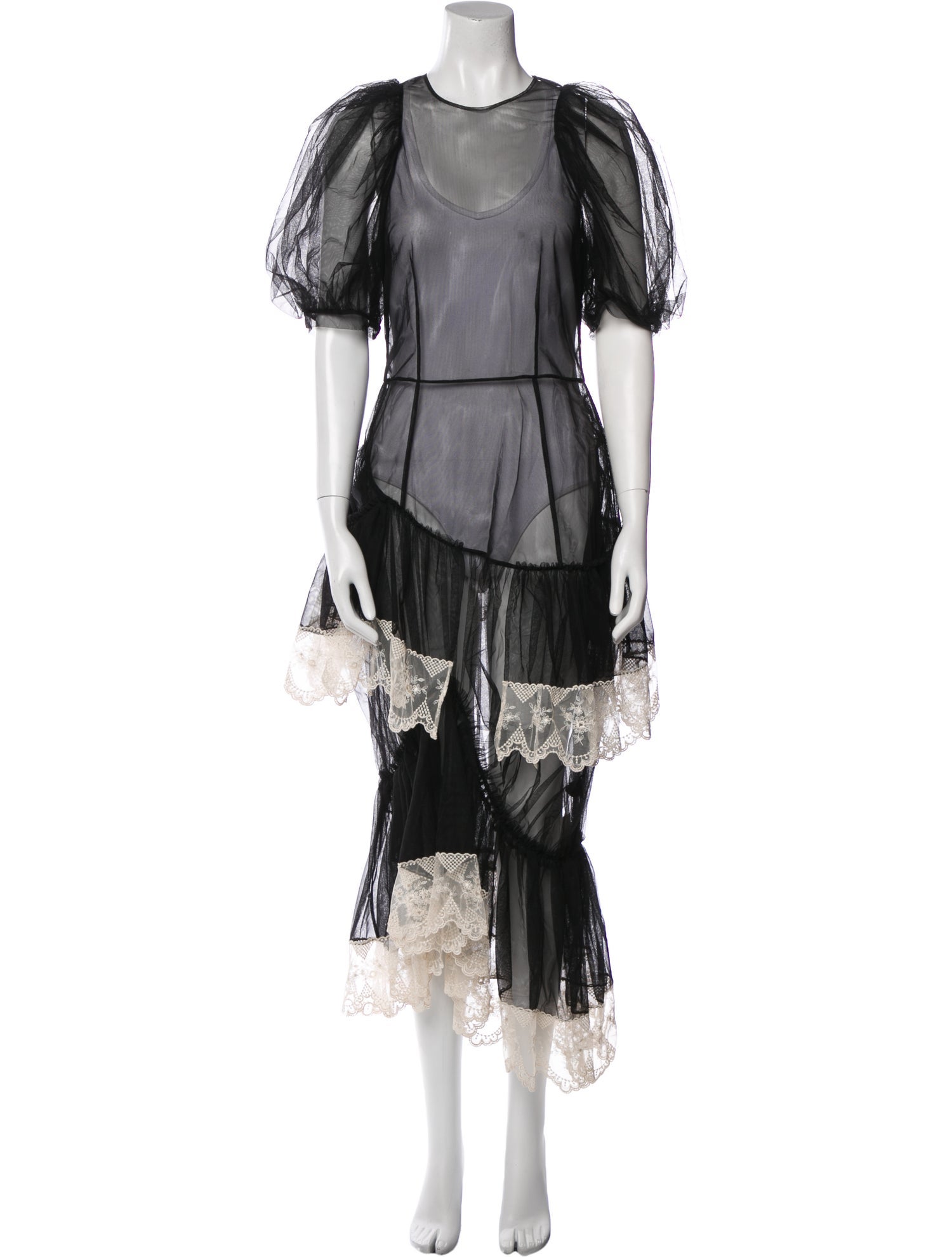 Simone Rocha Lace Pattern Long Dress