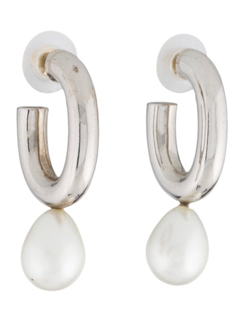 Simone Rocha Faux Pearl Hoop Earrings