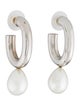 Simone Rocha Faux Pearl Hoop Earrings