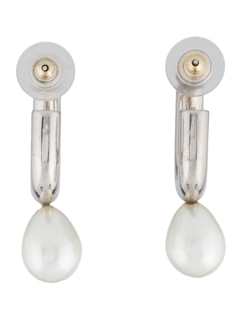 Simone Rocha Faux Pearl Hoop Earrings