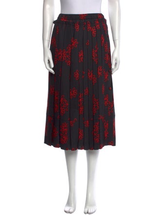 Simone Rocha Floral Print Midi Length Skirt