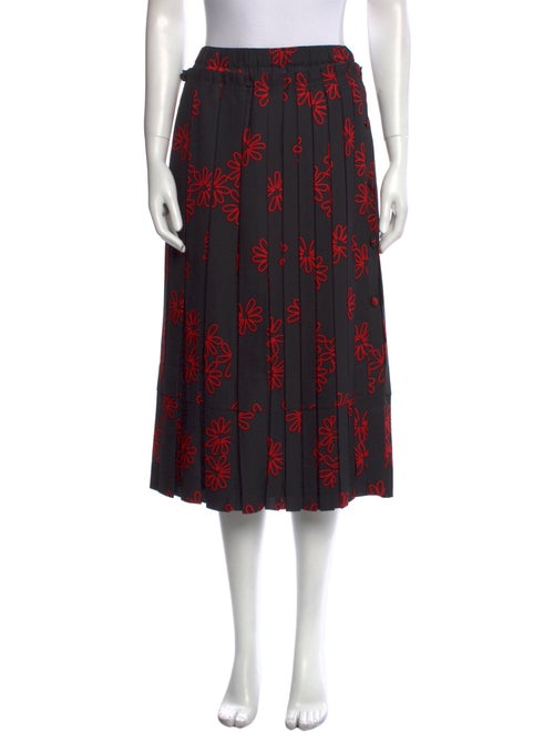 Simone Rocha Floral Print Midi Length Skirt