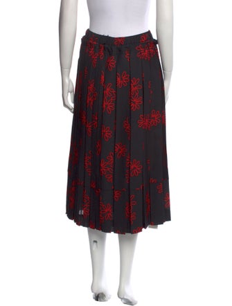 Simone Rocha Floral Print Midi Length Skirt