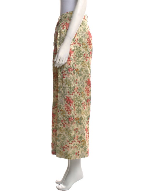 Simone Rocha Floral Print Wide Leg Pants