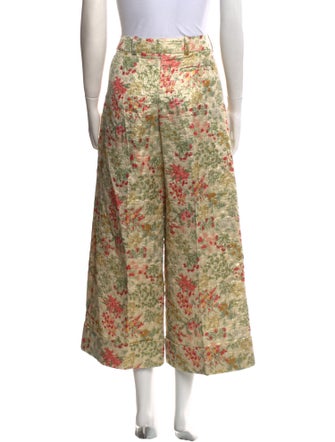 Simone Rocha Floral Print Wide Leg Pants