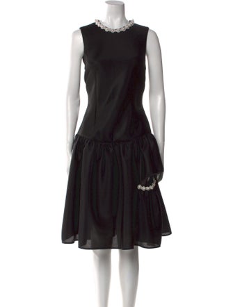 Simone Rocha Crew Neck Midi Length Dress