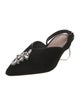 Simone Rocha Suede Crystal Embellishments Slingback Flats