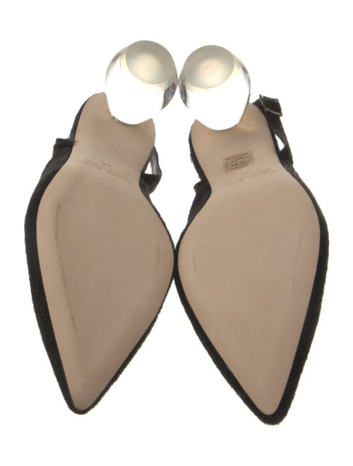Simone Rocha Suede Crystal Embellishments Slingback Flats