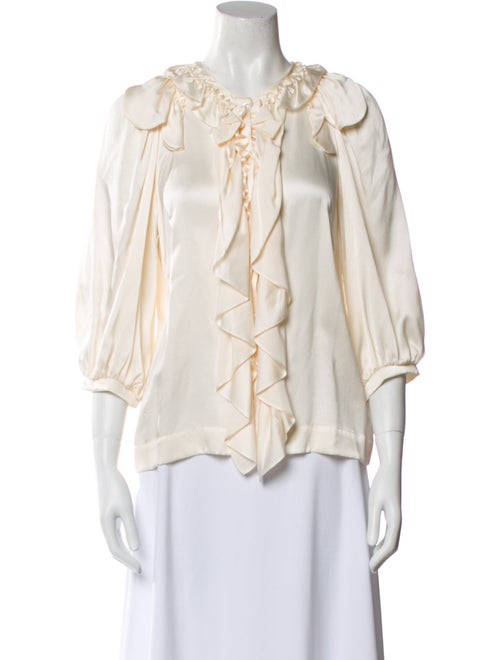 Simone Rocha Silk V-Neck Blouse