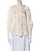 Simone Rocha Silk V-Neck Blouse