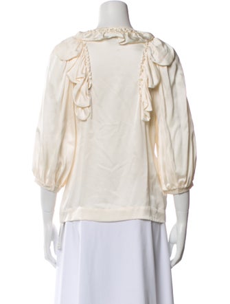 Simone Rocha Silk V-Neck Blouse