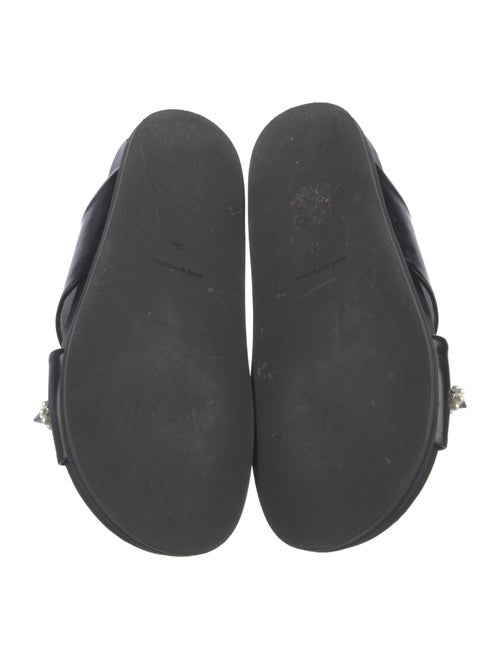 Simone Rocha Faux Pearl Accents Leather Slides