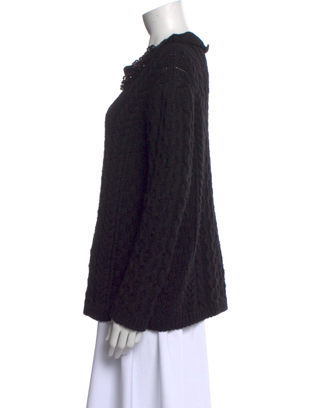Simone Rocha Wool Pullover Black Long Sleeve with… - image 2