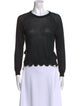 Simone Rocha Crew Neck Long Sleeve Crop Top