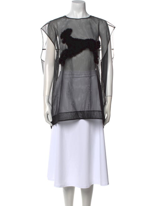 Simone Rocha Bateau Neckline Short Sleeve Tunic