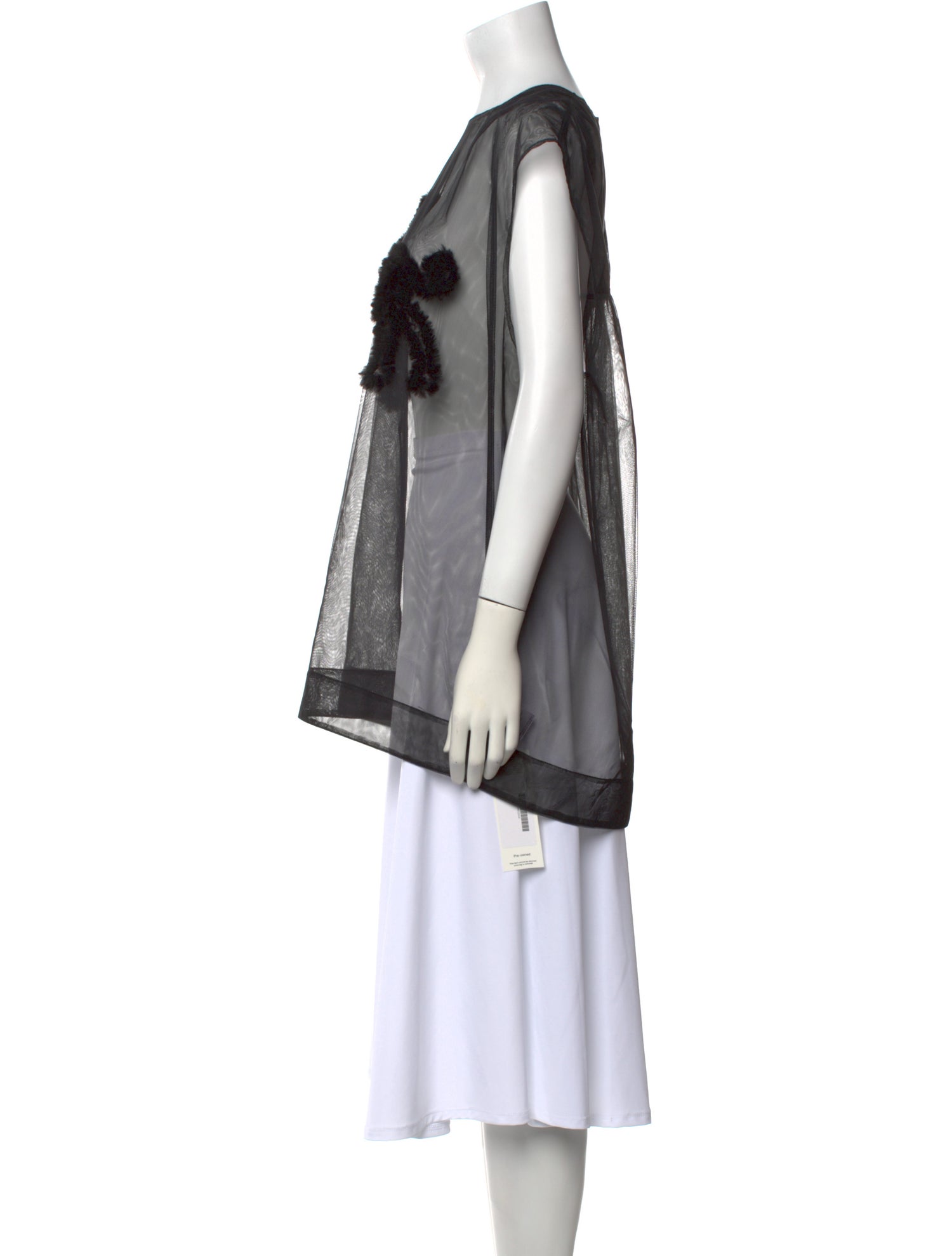 Simone Rocha Bateau Neckline Short Sleeve Tunic