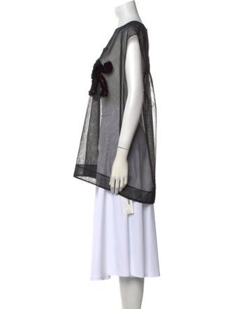 Simone Rocha Bateau Neckline Short Sleeve Tunic