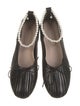Simone Rocha Faux Pearl Accents Leather Flats