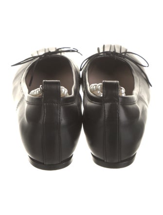 Simone Rocha Faux Pearl Accents Leather Flats
