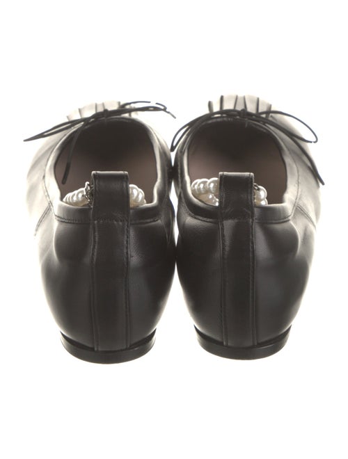 Simone Rocha Faux Pearl Accents Leather Flats