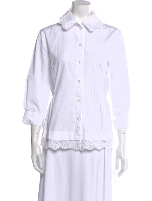 Simone Rocha Three-Quarter Sleeve Button-Up Top