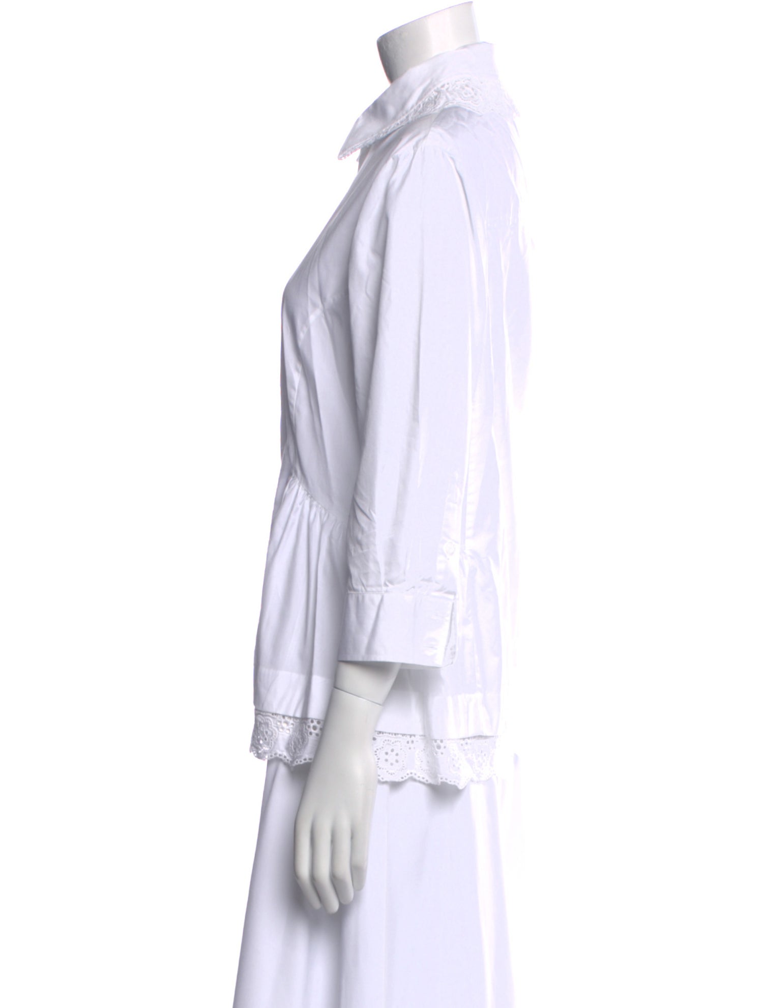 Simone Rocha Three-Quarter Sleeve Button-Up Top